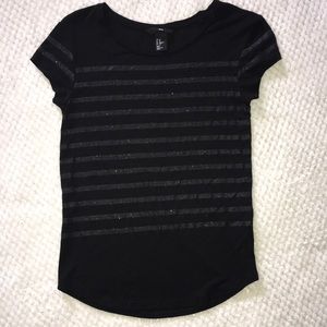 Black dress/casual short sleeve top